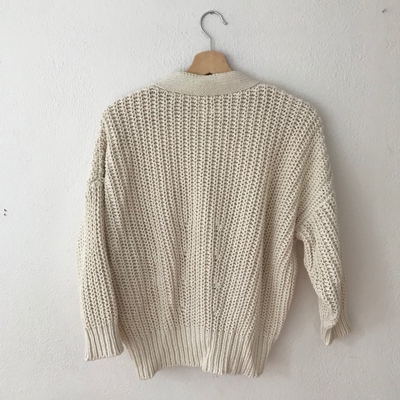 Babaa No. 18 cardigan in natural cotton, one size - Picture 4 of 8